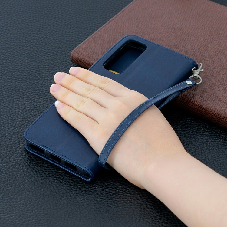 LAMBSKIN Knižkové puzdro pre Huawei P Smart 2021 - modré