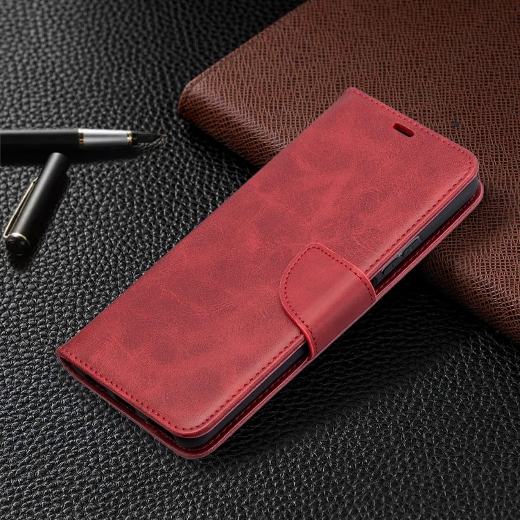 LAMBSKIN Knižkové puzdro pre Huawei P Smart 2021 - červené