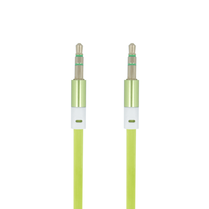 AUX KÁBEL FOREVER - jack- jack (3.5MM) AUDIO KÁBEL 1M - zelený