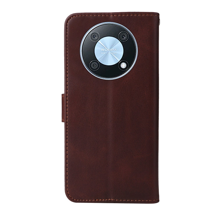 CALF Knižkové puzdro pre Huawei Nova Y90 - tmavo hnedé