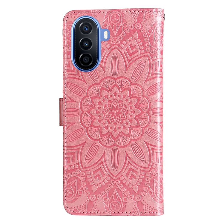 FLOWER Knižkové puzdro pre Huawei Nova Y70 - ružové