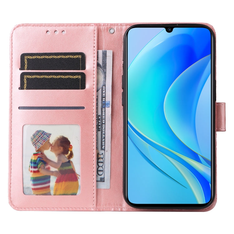 FLOWER Knižkové puzdro pre Huawei Nova Y70 - ružové