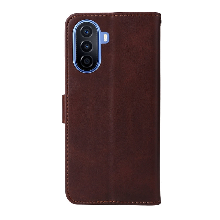 CALF Knižkové puzdro pre Huawei Nova Y70 - tmavo hnedé
