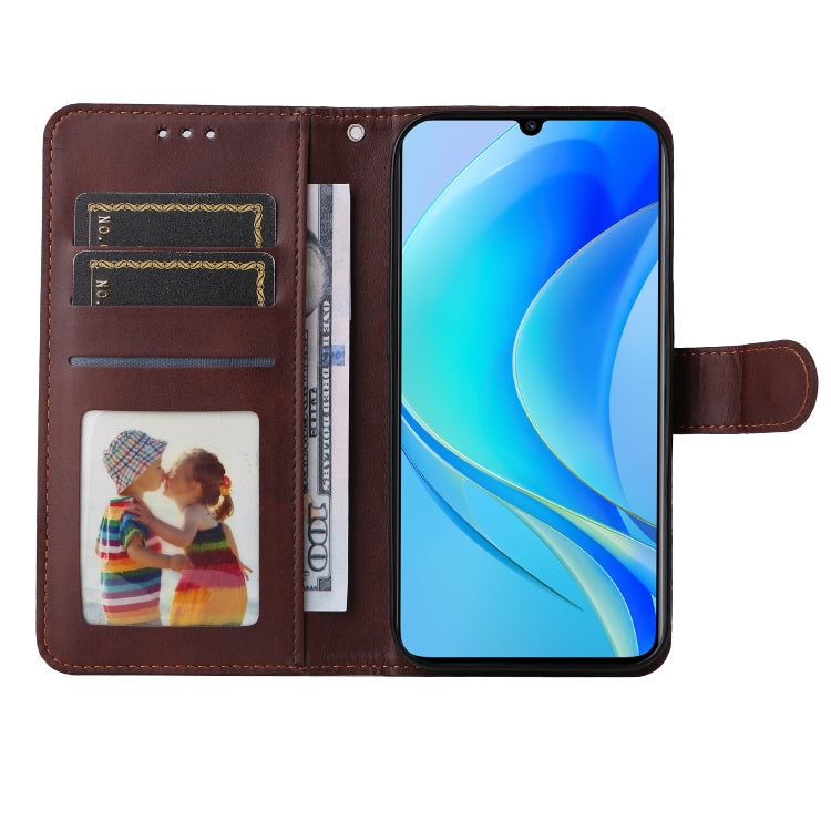 CALF Knižkové puzdro pre Huawei Nova Y70 - tmavo hnedé