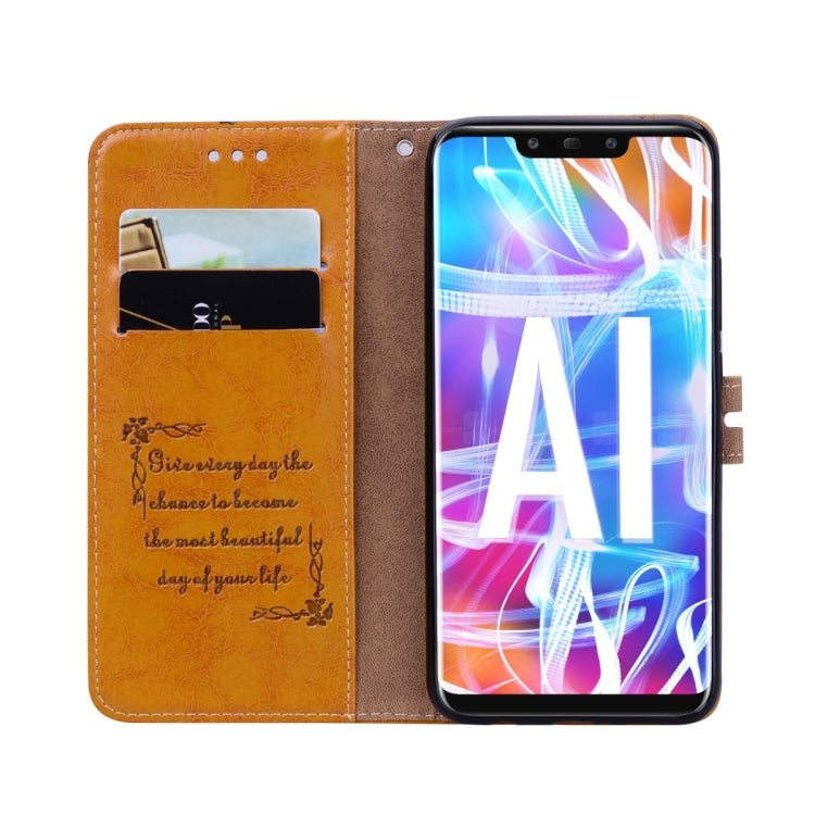 SOLID Knižkové puzdro pre Huawei Mate 20 Lite - hnedé
