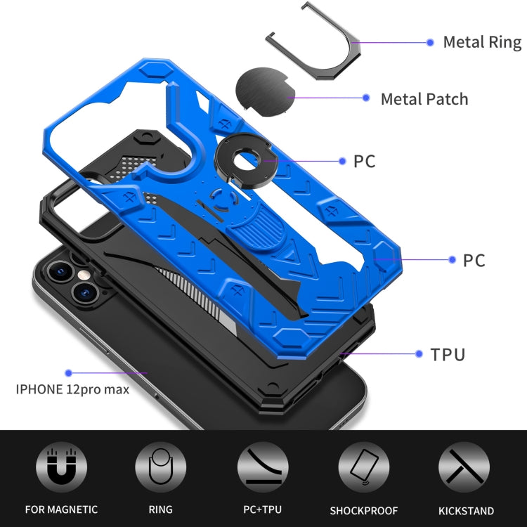 HOLDER ARMOR Tvrdený kryt pre Apple iPhone 12 Pro Max - modrý