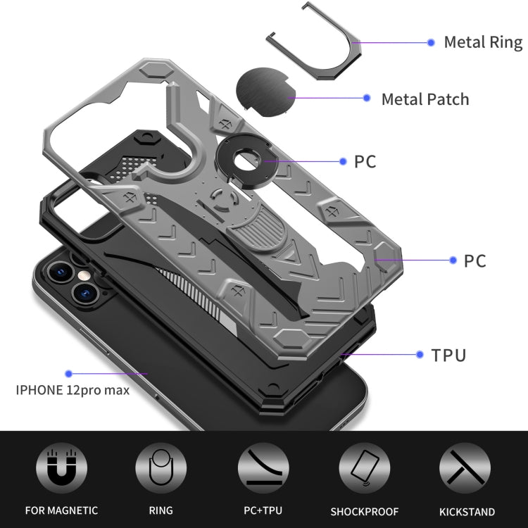 HOLDER ARMOR Tvrdený kryt pre Apple iPhone 12 / iPhone 12 Pro - sivý