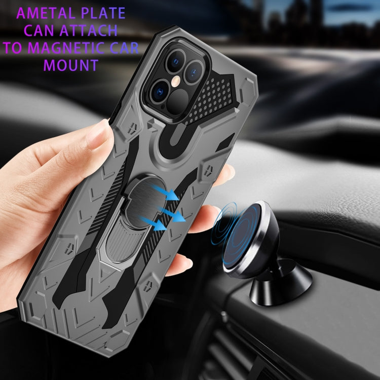 HOLDER ARMOR Tvrdený kryt pre Apple iPhone 12 / iPhone 12 Pro - sivý