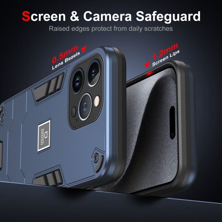 HOLDER ARMOR Tvrdený kryt pre Apple iPhone 13 Pro Max - modrý