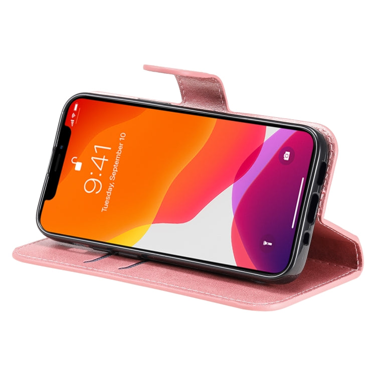 SOLID Knižkové puzdro pre Apple iPhone 13 mini - ružové