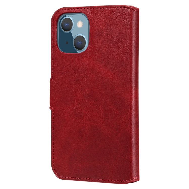 SOLID Knižkové puzdro pre Apple iPhone 13 mini - červené