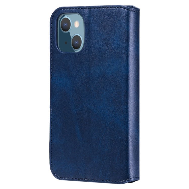 SOLID Knižkové puzdro pre Apple iPhone 13 mini - modré
