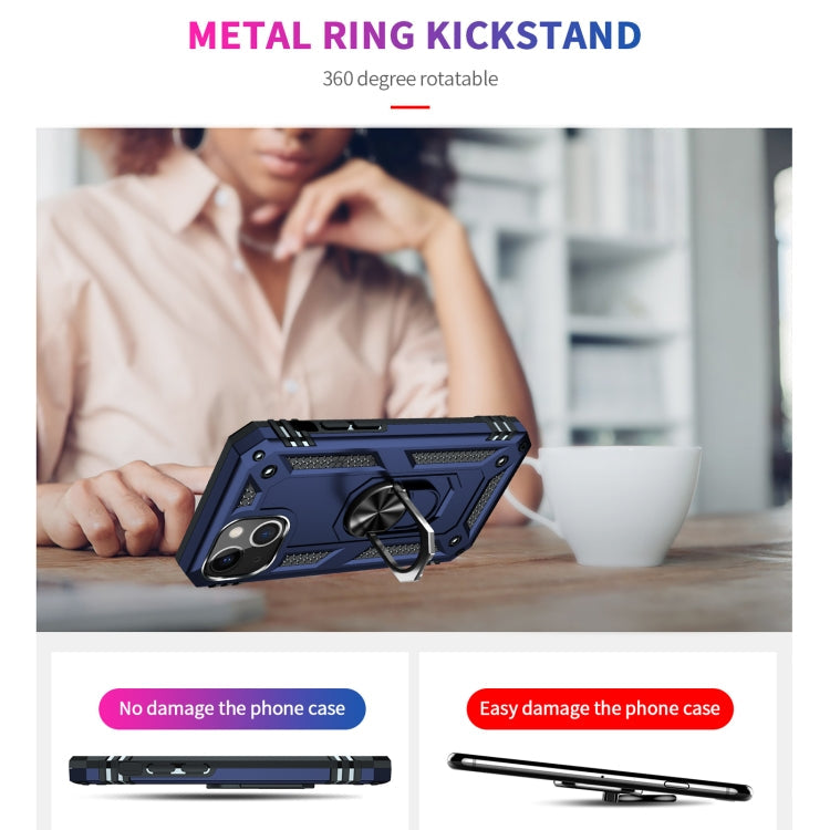RING ARMOR Tvrdený kryt pre Apple iPhone 13 mini - modrý