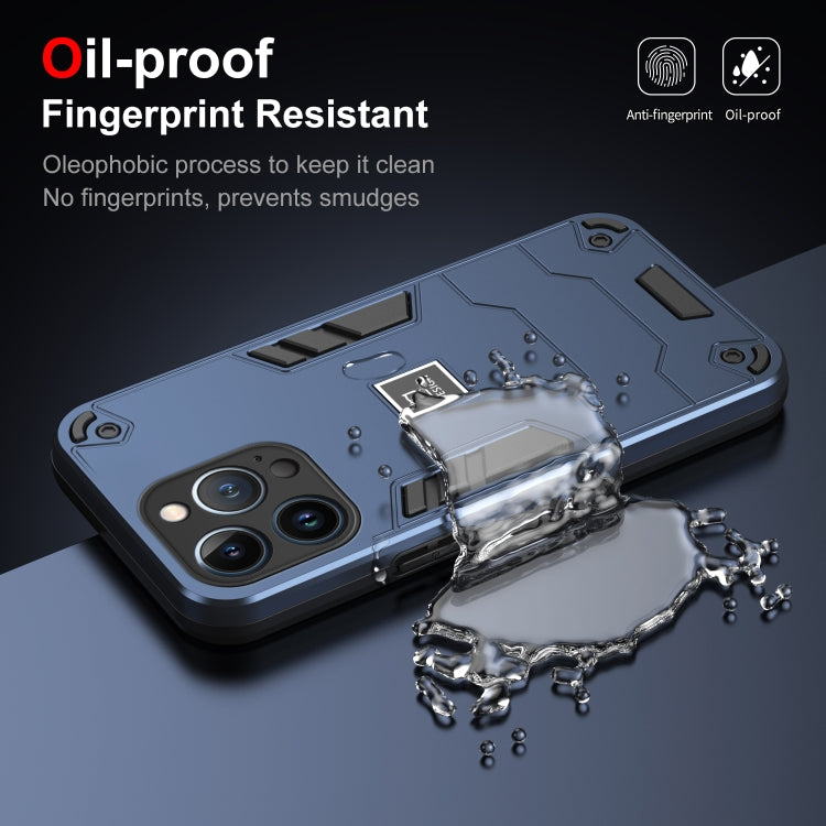 HOLDER ARMOR Tvrdený kryt pre Apple iPhone 13 Pro - modrý