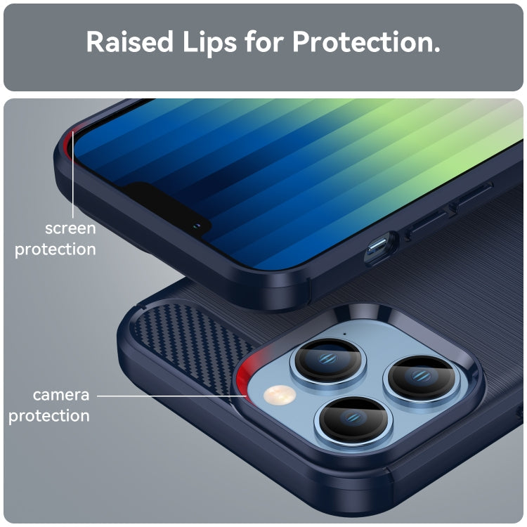 CARBON Zadný obal pre Apple iPhone 14 Pro Max - modrý