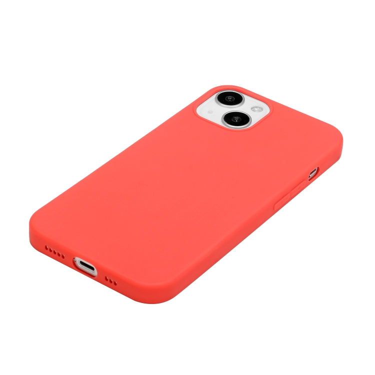 MATT Silikónový obal pre Apple iPhone 15 Plus - červený