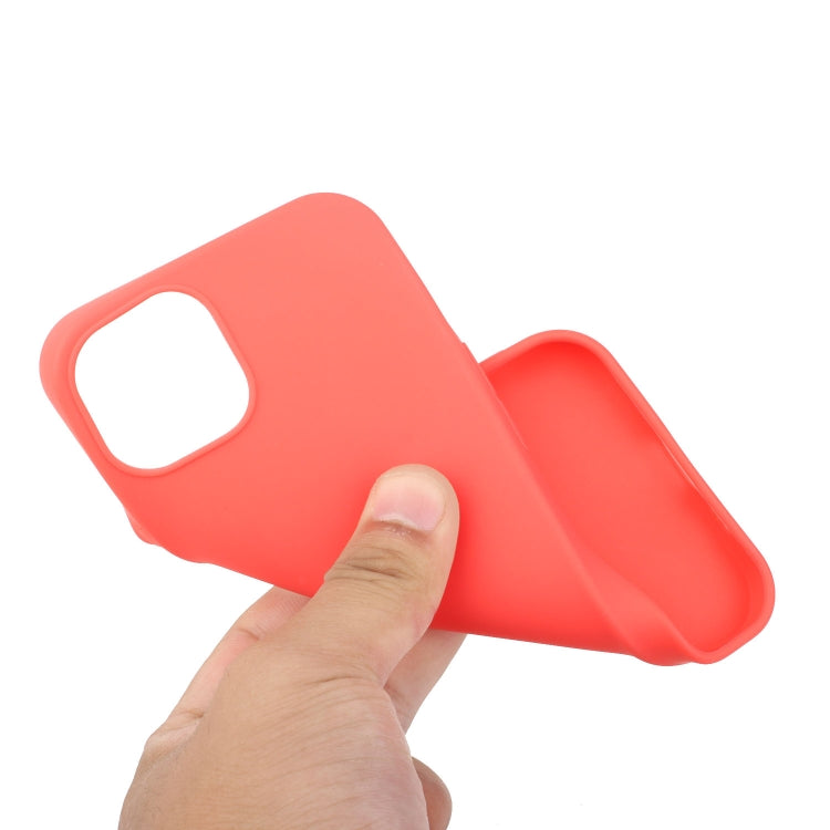 MATT Silikónový obal pre Apple iPhone 15 Plus - červený