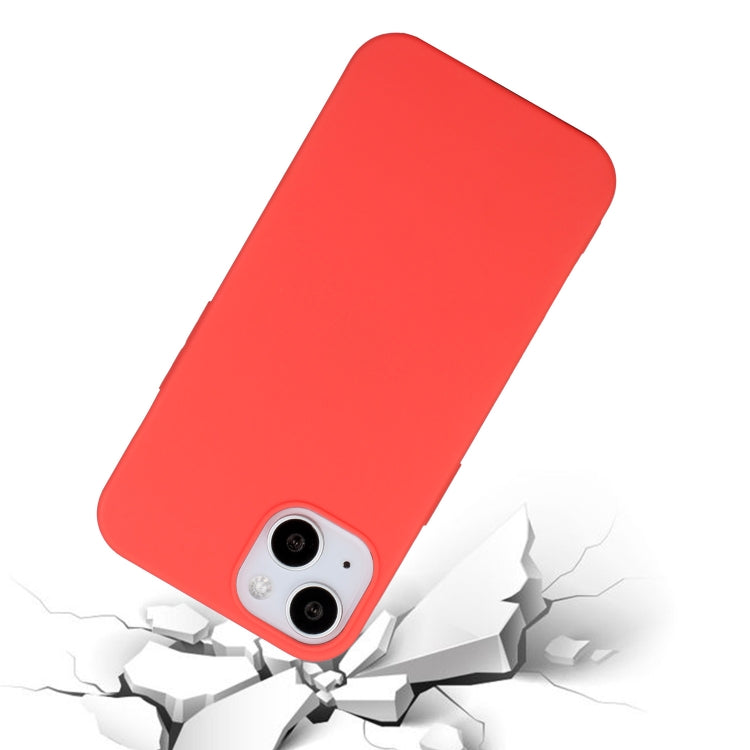 MATT Silikónový obal pre Apple iPhone 15 Plus - červený