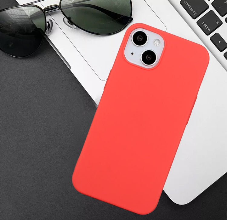 MATT Silikónový obal pre Apple iPhone 15 Plus - červený