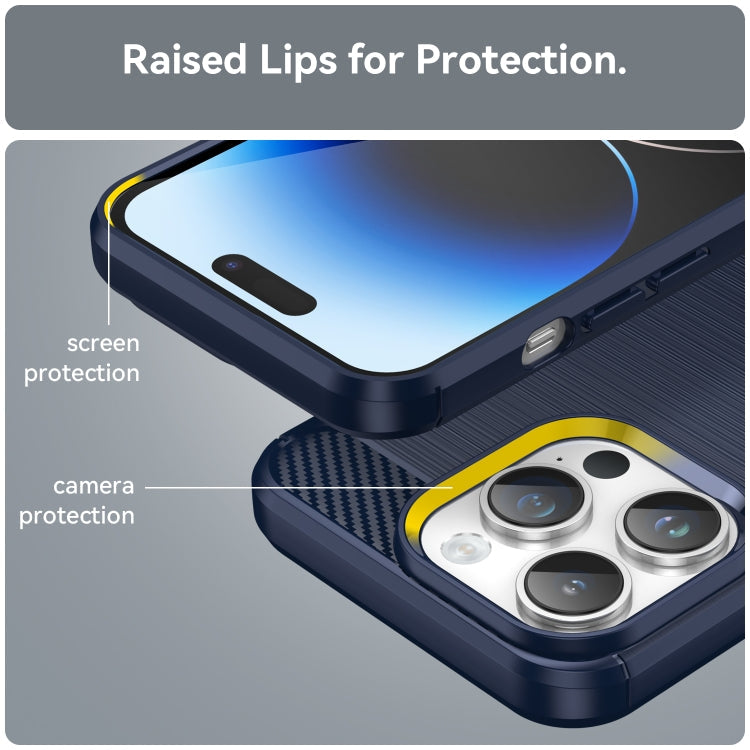 CARBON Zadný obal pre Apple iPhone 15 Pro Max - modrý