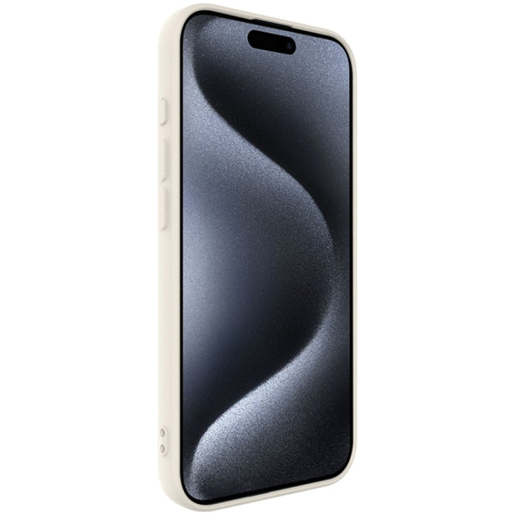 IMAK Silikónový obal pre Apple iPhone 15 Pro - béžový