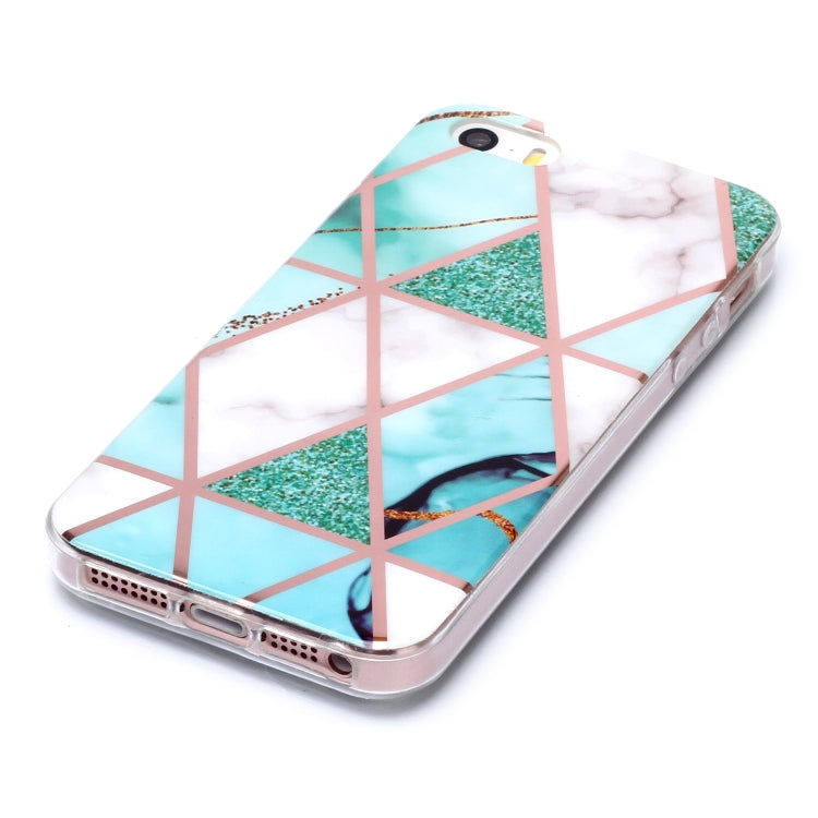 MARBLE Zadný kryt pre Apple iPhone 5 / 5S / SE - biely