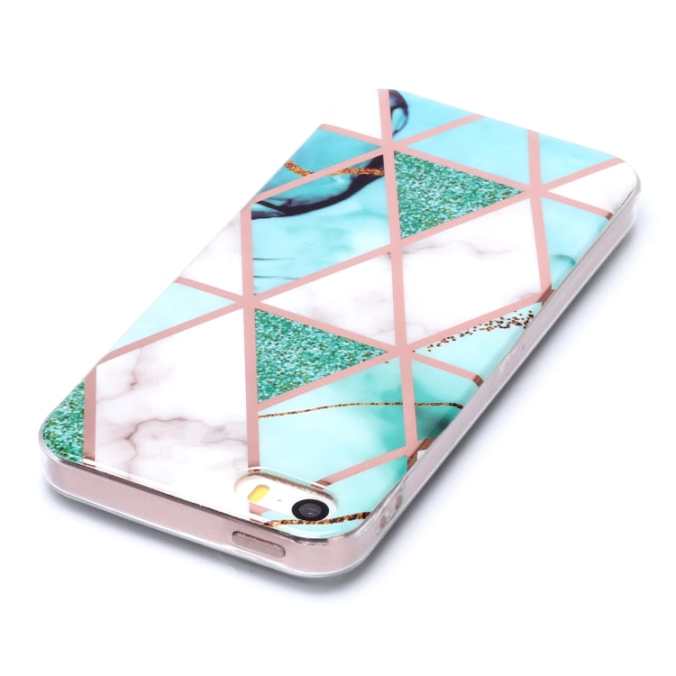 MARBLE Zadný kryt pre Apple iPhone 5 / 5S / SE - biely