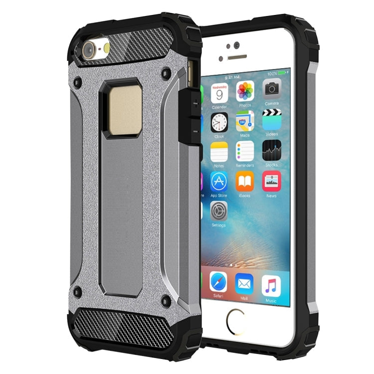 HYBRID ARMOR Tvrdený kryt pre Apple iPhone 5 / 5S / SE - silver