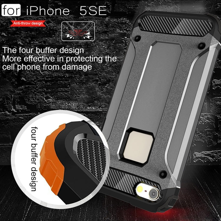 HYBRID ARMOR Tvrdený kryt pre Apple iPhone 5 / 5S / SE - silver