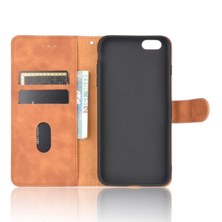 SOLID Knižkové puzdro pre Apple iPhone 6 / iPhone 6S - hnedé