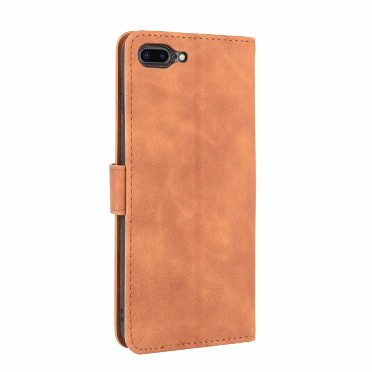 SOLID Knižkové puzdro pre Apple iPhone 7 Plus / iPhone 8 Plus - hnedé