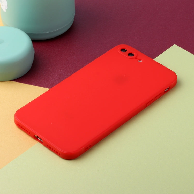 MATT Silikónový obal pre Apple iPhone 7 Plus / iPhone 8 Plus - červený