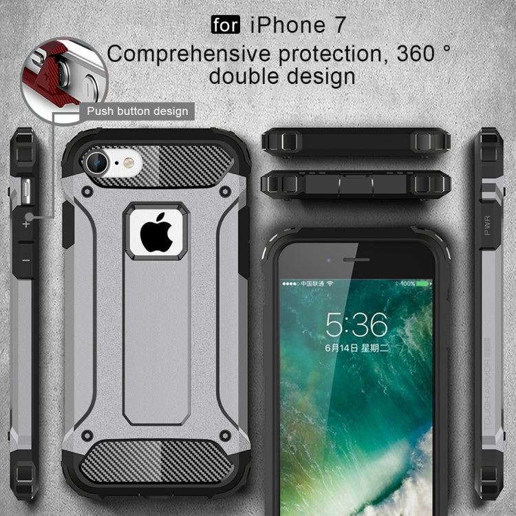 HYBRID ARMOR Tvrdený kryt pre Apple iPhone 7 / iPhone 8 / iPhone SE 2022 / 2020 - sivý
