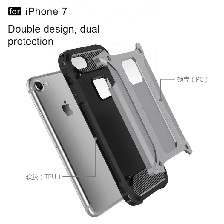 HYBRID ARMOR Tvrdený kryt pre Apple iPhone 7 / iPhone 8 / iPhone SE 2022 / 2020 - sivý