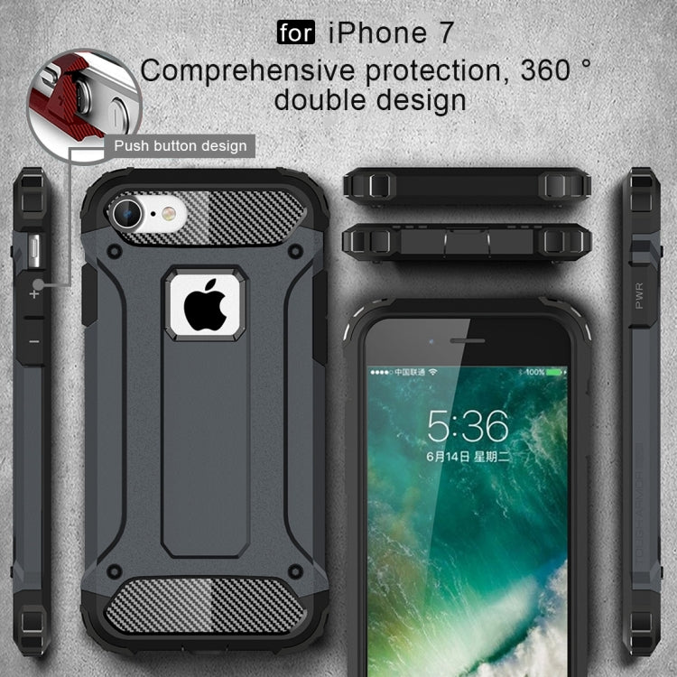 HYBRID ARMOR Tvrdený kryt pre Apple iPhone 7 / iPhone 8 / iPhone SE 2022 / 2020 - modrý