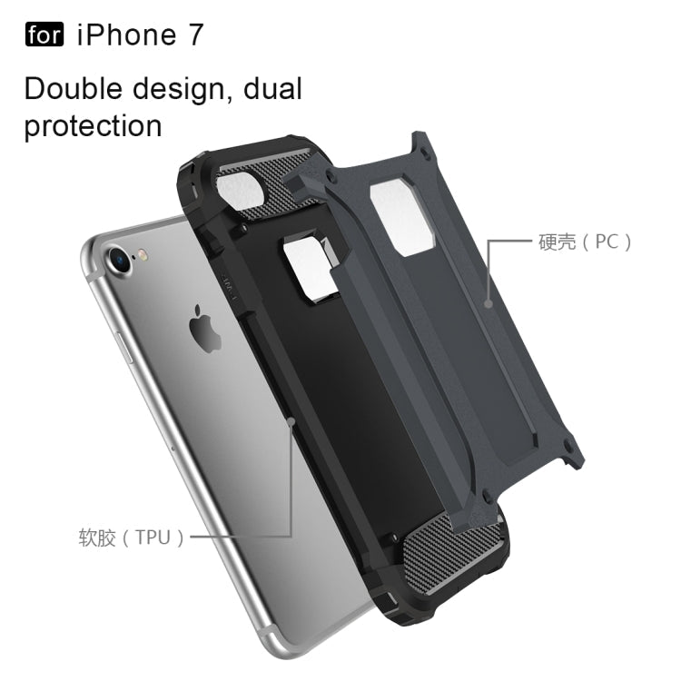 HYBRID ARMOR Tvrdený kryt pre Apple iPhone 7 / iPhone 8 / iPhone SE 2022 / 2020 - modrý