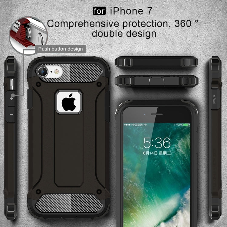 HYBRID ARMOR Tvrdený kryt pre Apple iPhone 7 / iPhone 8 / iPhone SE 2022 / 2020 - čierny