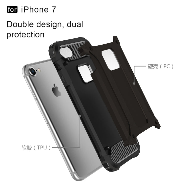 HYBRID ARMOR Tvrdený kryt pre Apple iPhone 7 / iPhone 8 / iPhone SE 2022 / 2020 - čierny