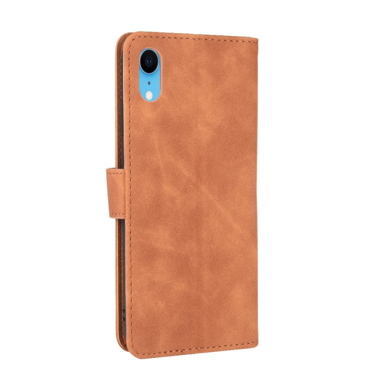 SOLID Knižkové puzdro pre Apple iPhone XR - hnedé