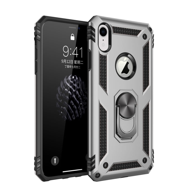 RING ARMOR Tvrdený kryt pre Apple iPhone XR - sivý