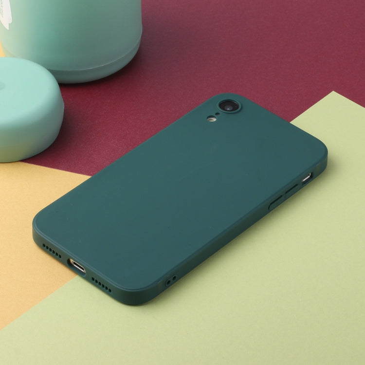 MATT Silikónový obal pre Apple iPhone XR - tmavo zelený