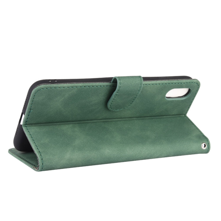 SOLID Knižkové puzdro pre Apple iPhone X / XS - zelené