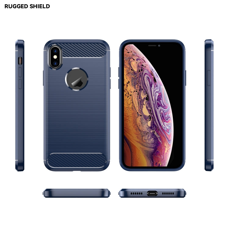 CARBON Zadný obal pre Apple iPhone X / XS - modrý