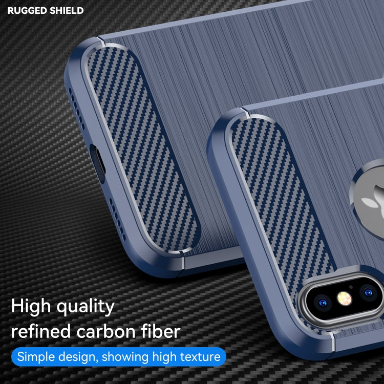 CARBON Zadný obal pre Apple iPhone X / XS - modrý