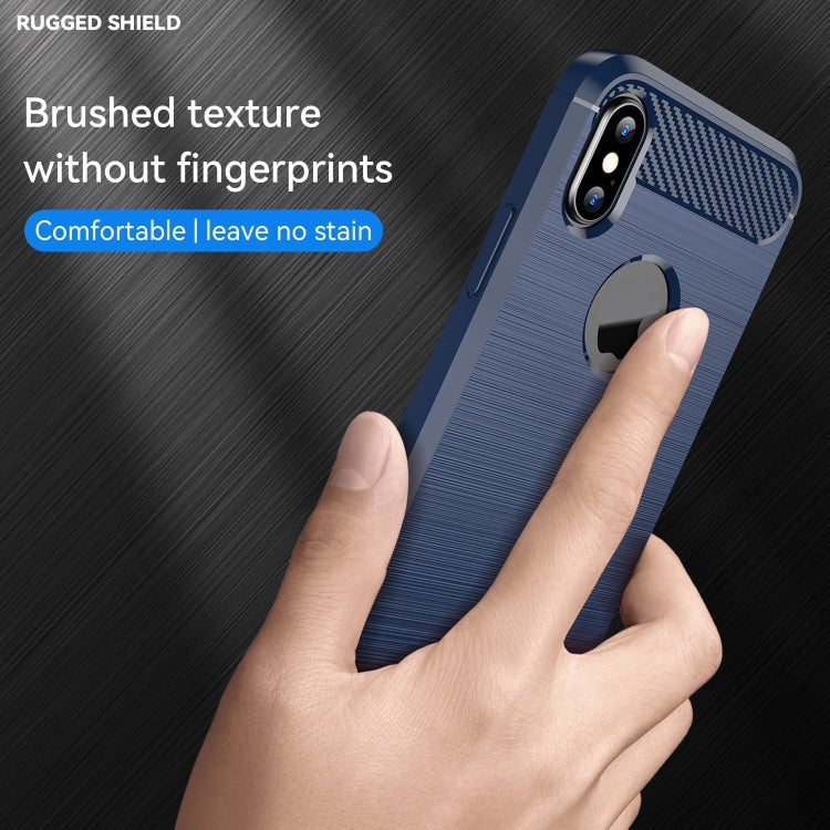CARBON Zadný obal pre Apple iPhone X / XS - modrý