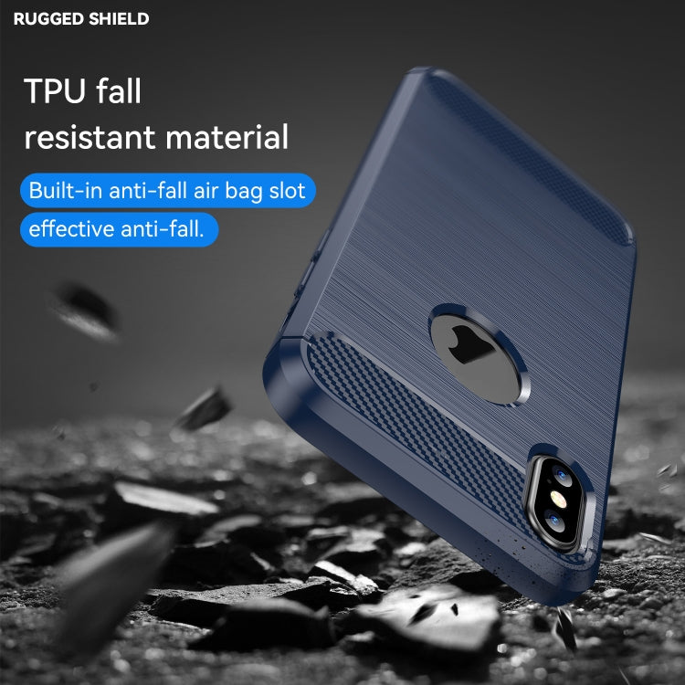 CARBON Zadný obal pre Apple iPhone X / XS - modrý