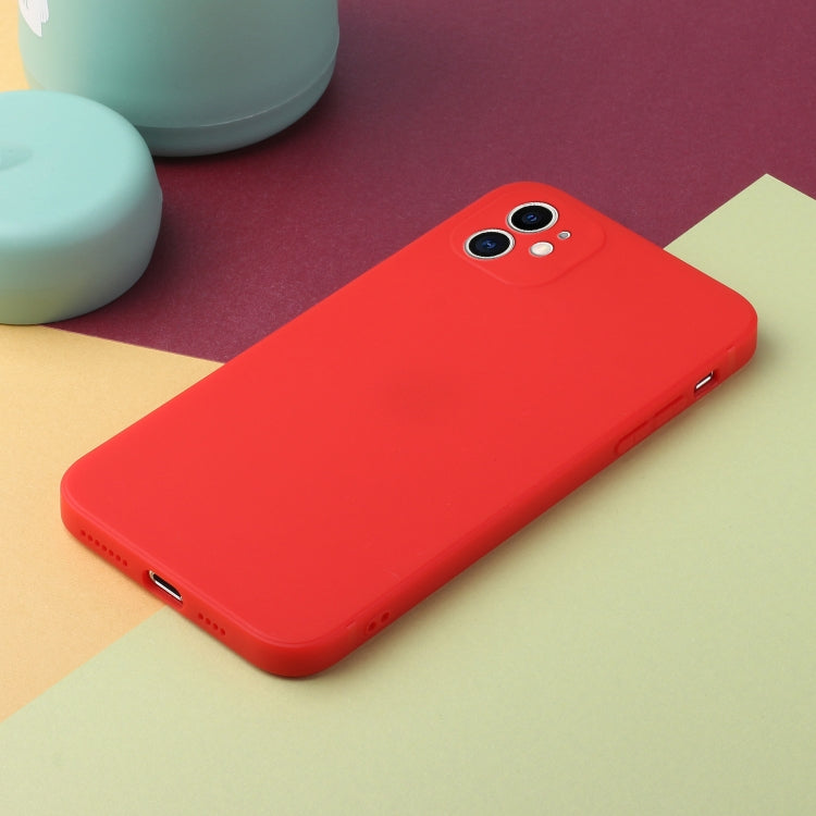 MATT Silikónový obal pre Apple iPhone 11 - červený