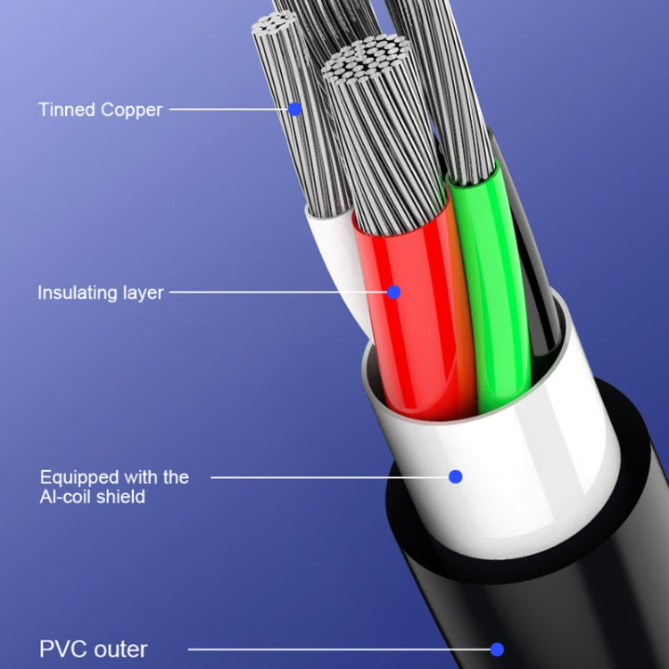WK WDC-092 Micro USB Kábel - 3m 2.4A čierny