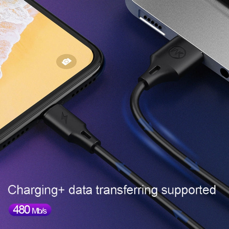 WK WDC-092 Micro USB Kábel - 3m 2.4A čierny