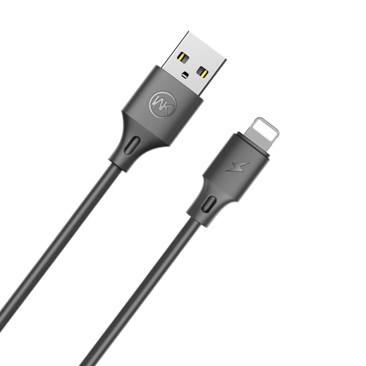 WK WDC-092 3m 2.4A Rýchlo nabíjací kábel USB na Lightning 8-Pin - 3m (čierny)